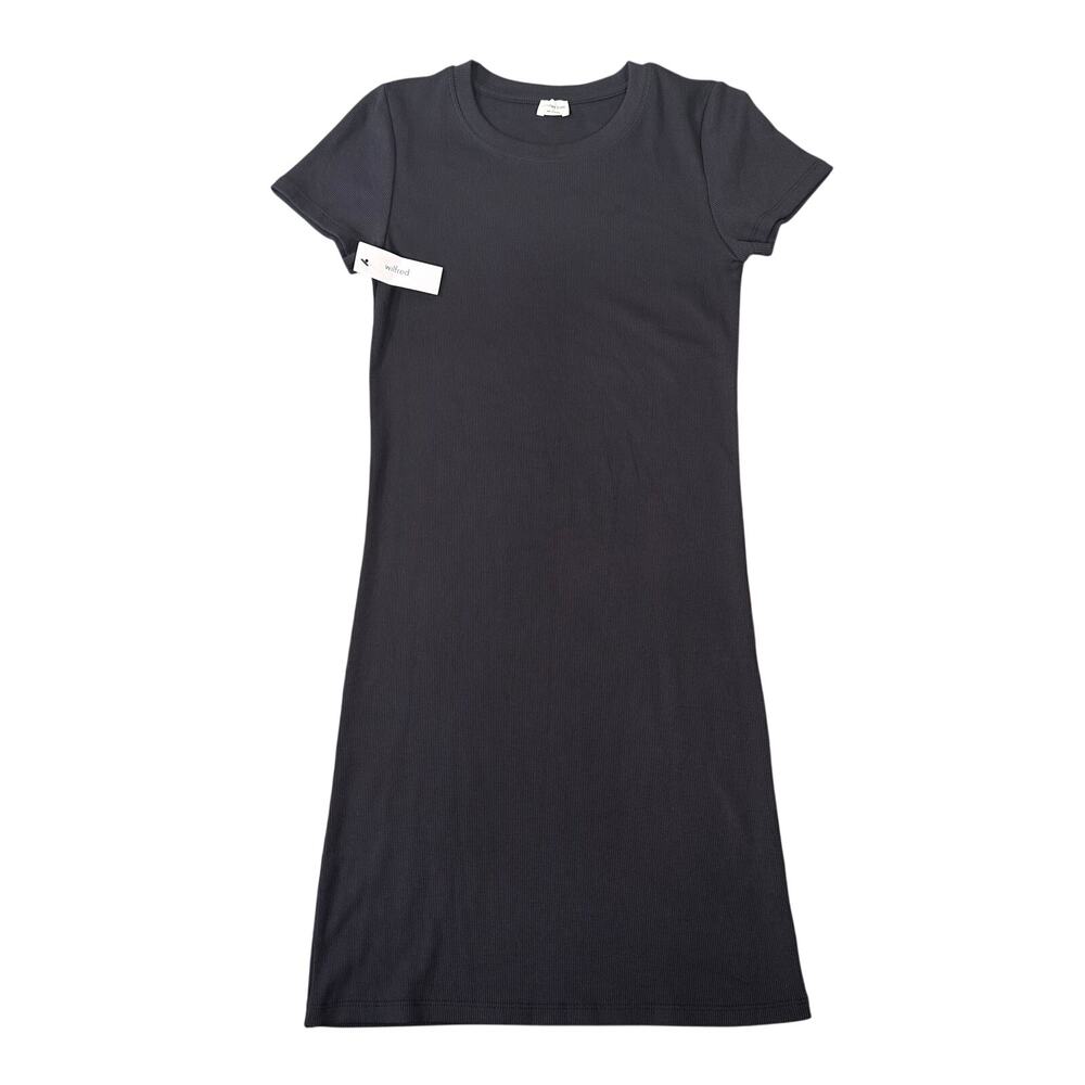 Wilfred Free Women's Go-To T-Shirt Mini‎ Dress Black Size S